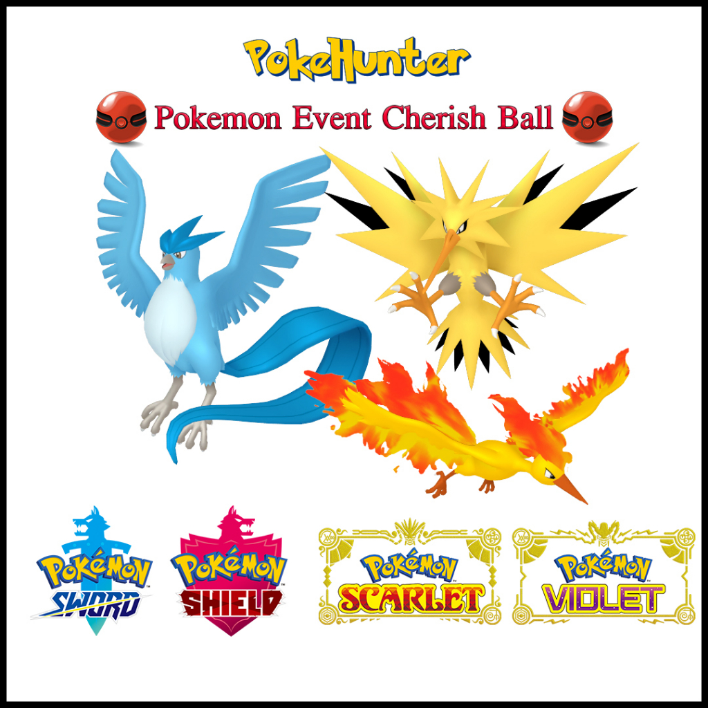 Pokemon Event Articuno Zapdos Moltres