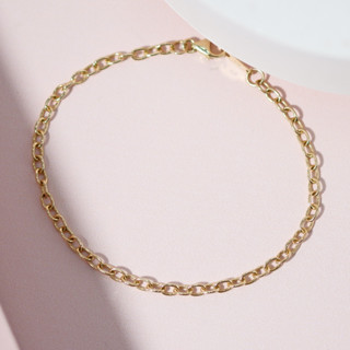 Grace Fine Jewelry สร้อยข้อมือทองแท้ 9K Oval Chain Bracelet