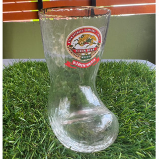 แก้วเบียร์ทรงรองเท้าบูทคิริน (Boot Glass) KIRIN ลิขสิทธิ์แท้ ทรงหายาก สภาพ100%