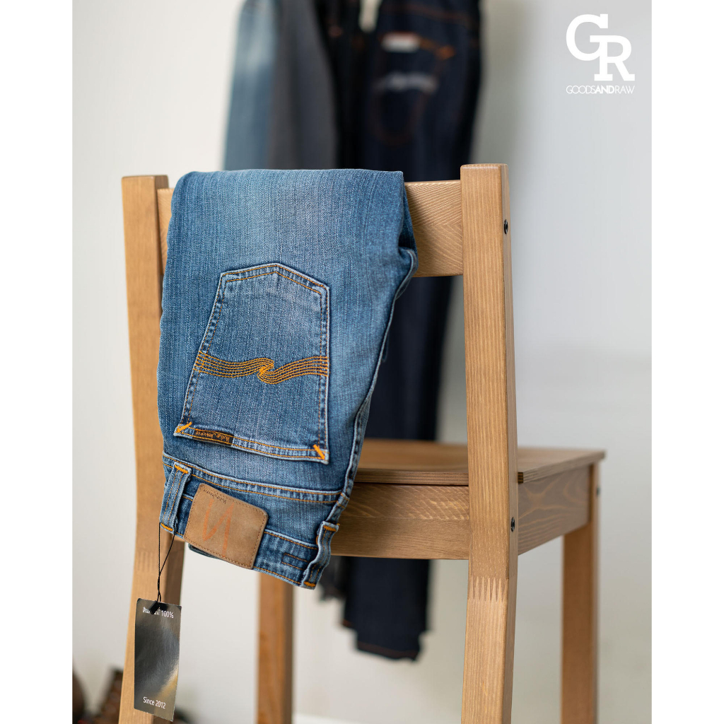 (Defect) Skinny Lin Easy Strikey ฟรี! Bag300฿ แบรนด์ Nudie Jeans แท้ 100% by Goods & Raw
