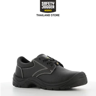 [ ส่งด่วนใน 1 วัน ] Safety Jogger รุ่น SAFETYRUN S1P รองเท้าเซฟตี้หุ้มส้น หัวเหล็ก แผ่นเหล็กกันทะลุ หนังแท้ สีดำ