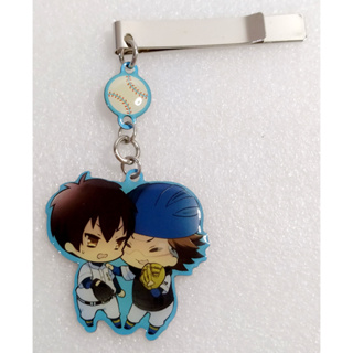 มือสอง ของแท้ คลิป หนีบ เนคไท ซาวามูระ เอย์จุน &amp; คาซึยะ มิยูกิ  Ace of Diamond Sawamura Eijun &amp; Kazuya Miyuki Tie Clip