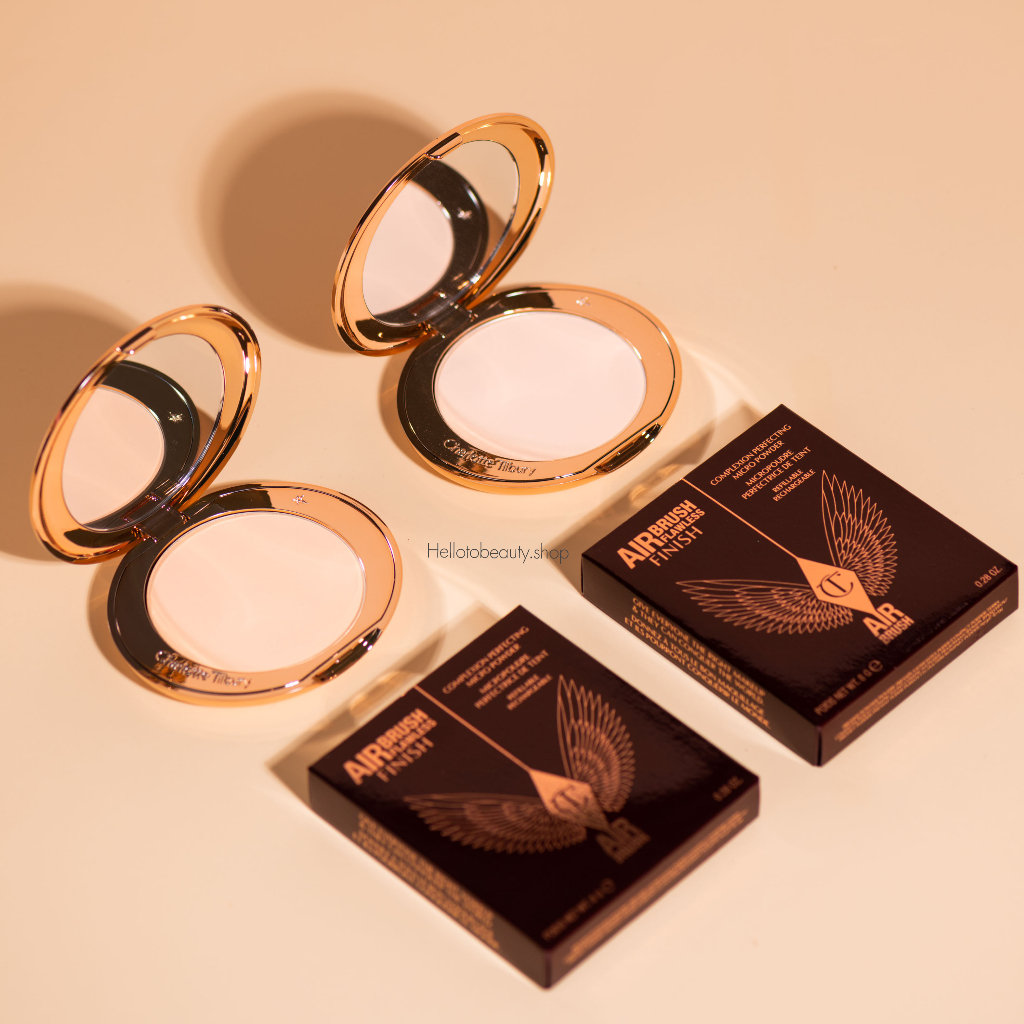[เหลือ 1,193.- โค้ด "เก็บโค้ดหน้าร้าน"] CHARLOTTE TILBURY แป้งอัดแข็ง Airbrush Flawless Finish Refillable