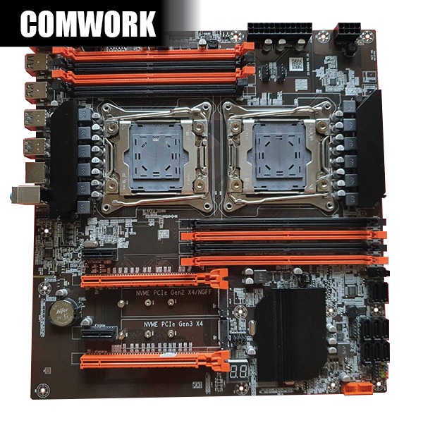 เมนบอร์ด KLLISRE X99 ZX DU99D4 E-ATX LGA 2011-3 DUAL CPU WORKSTATION SERVER MAINBOARD MOTHERBOARD CPU XEON COMWORK