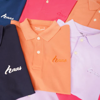 haas เสื้อโปโล unisex ผู้ชาย ผู้หญิง ปักโลโก้ haas ( New Color ) SRSQ2163