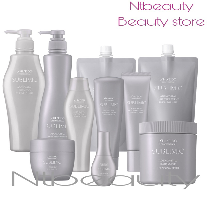 Shiseido sublimic adenovital shampoo,treatment,mask ซับลิมิก อะเดโนไวทัล สำหรับผมร่วง ลีบแบน