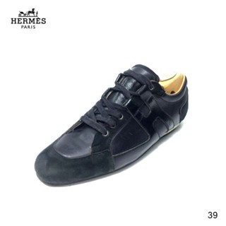 Hermes รองเท้า​ผ้าใบ​ แบรนด์เนม​มือสอง​ sneakers  size  39-40  ของแท้