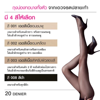 Cherilon PRIDE เชอรีล่อน ถุงน่อง เต็มตัว LGBTQ ดีไซน์ Nude เนื้อซัพพอร์ต หนา 20 ดีเนียร์ ยืดหยุ่นสูง กระชับ ONSA-CPHNU