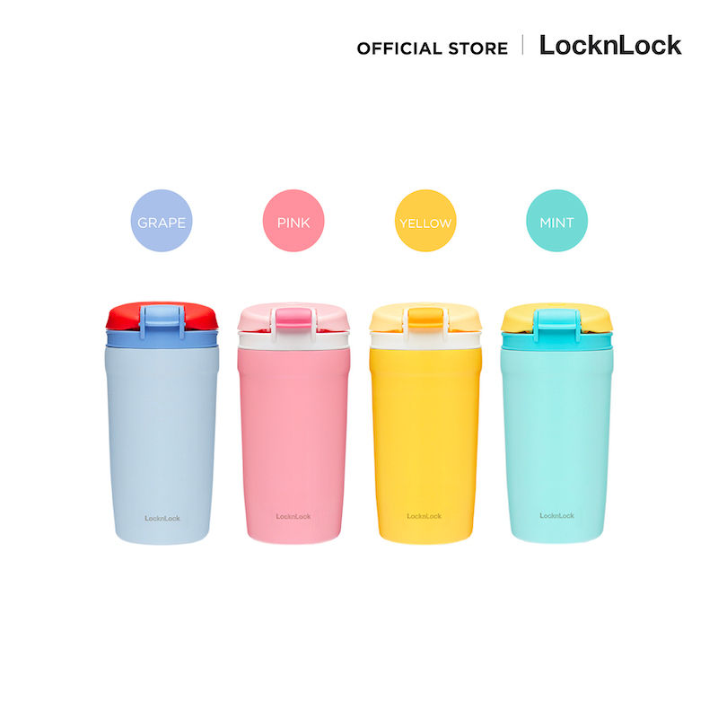 LocknLock แก้วน้ำเก็บอุณหภูมิ Dual One Touch Tumbler ความจุ 430 ml. รุ่น LHC3282