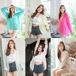 My Top เสื้อเชิ้ต ใส่คลุมใส่เดี่ยวสวยทุกLook งานตัวใหญ่   S 17 CARDIGAN_NISTA