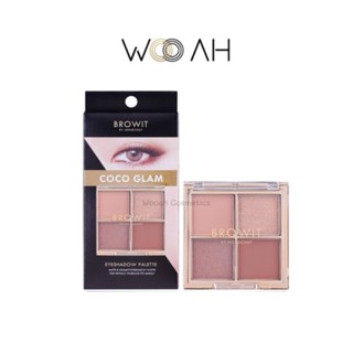 อายแชโดว์ Browit Eye Palette น้องฉัตร ทาตา เนื้อแมทท์และชิมเมอร์ 4สี ติดทน พิกเมนต์แน่น