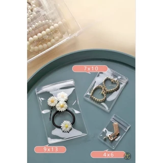 🔥พร้อมส่ง50 ใบ💥ถุงซิปล็อคPVC ซองซิปใส แบบหนาเก็บใส่เครื่องประดับ 4×6 5×7 6×8 7×10 8×12 9×13 10×15 12×12 13×13 ซม.