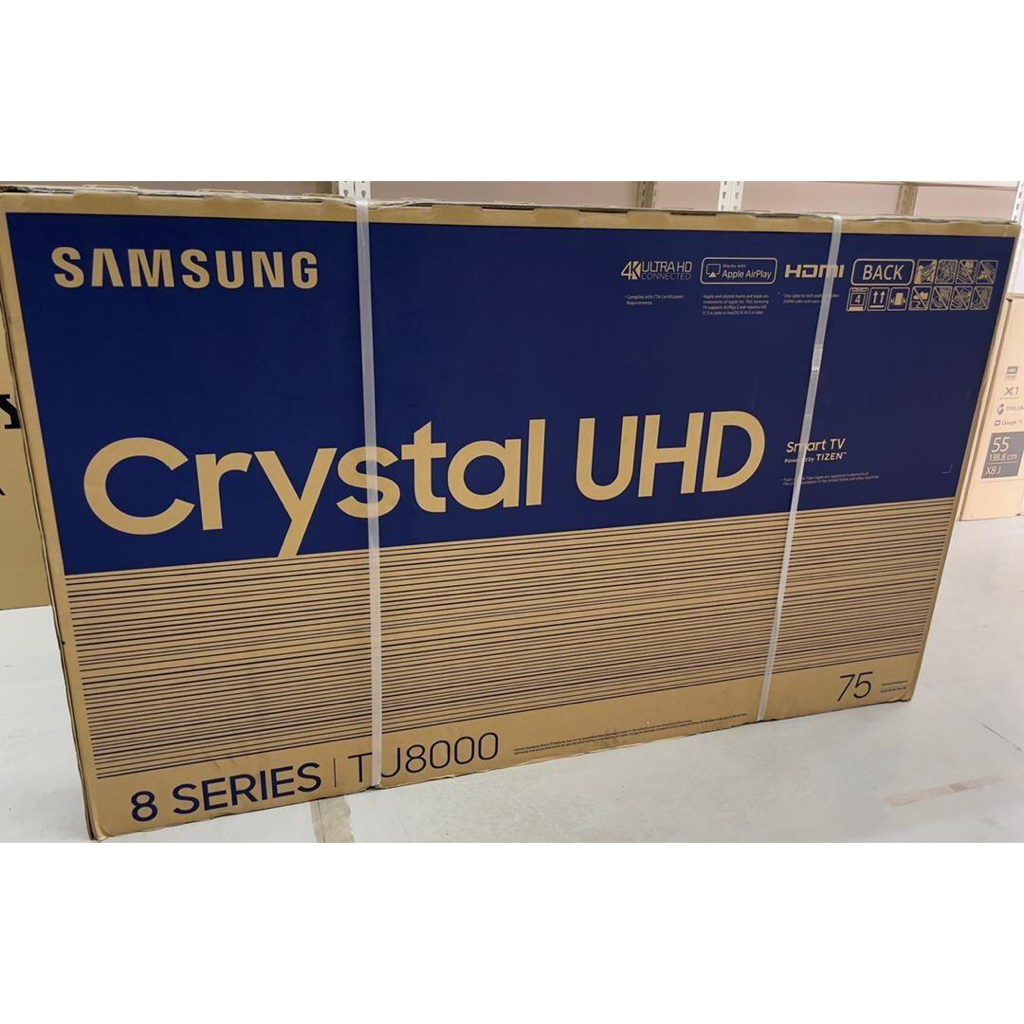 SAMSUNG 75 TU8000 SMART CRYSTAL UHD 4K LED TV HDR (รับประกัน 2 ปี)