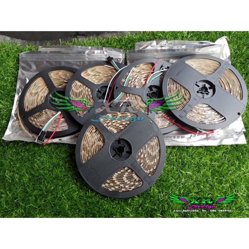 XR-Design ไฟเส้น RGBfull IC 12Vdc 1ม้วนยาว 5เมตร ตัดได้ทุก5เซน ราคา ถูกที่สุด ดีลบีเคเค แกลเลอรีภาพที่ 5