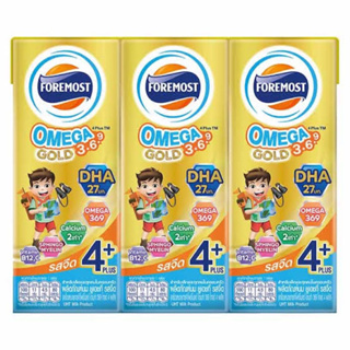 โฟร์โมสต์โอเมก้า 369 โกลด์ 4 พลัส รสจืด 180มล. แพค3 Foremost Omega Gold 4 Plus 180ml. Pack 3