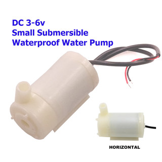 DC 3v-6v 5v Small Waterproof Water Pump ปั๊มน้ำขนาดเล็ก แนวนอน