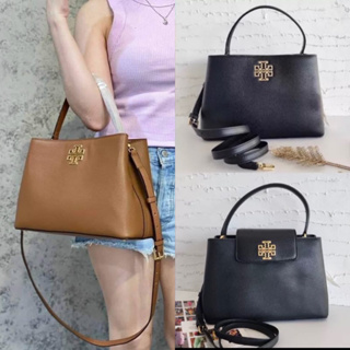 🎀 (สด-ผ่อน) กระเป๋า 10.5 นิ้ว 140972 สีดำ สีน้ำตาล 136138 Tory burch Britten Small Satchel