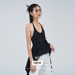 95lady • Almond (Black) เสื้อระบายเลเยอร์ลูกไม้