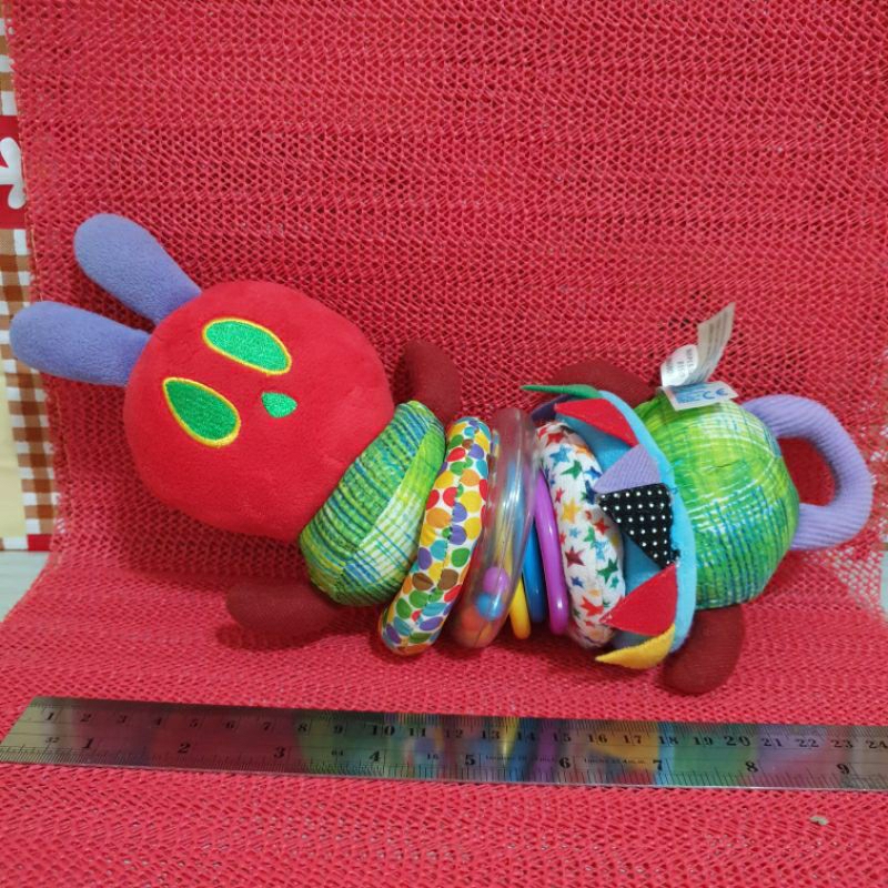 ตุ๊กตาหนอนจอมหิว/eric/carle/caterpillar/toy/มือสอง/มือ2