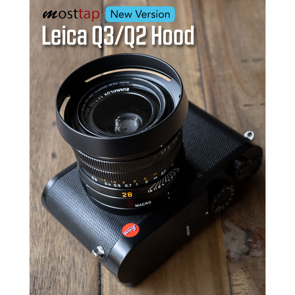 ฮูด Leica Q3 Q2 QP Q Lens Hood Black mostTap ฮูดเลนส์แบบกลม ของแต่ง ชุดแต่ง