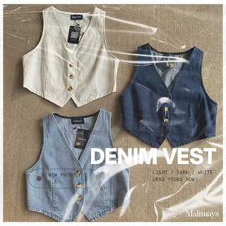 MALIMAYS - DENIM VEST เสื้อกั๊กยีนส์