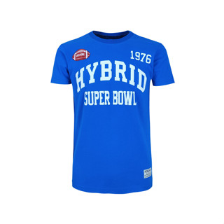 Hybrid T-shirt Men ไฮบริดเสื้อยืดผู้ชายแขนสั้น สีฟ้า(Blue)MTS-1353-BU