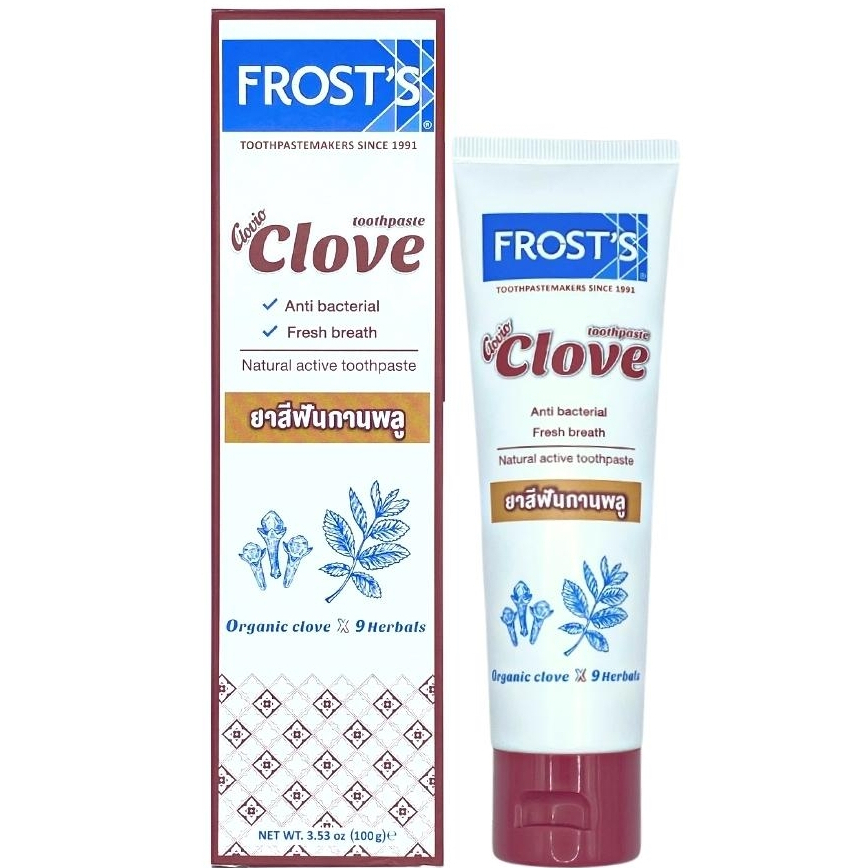 441119 ยาสีฟัน กานพลู FROST’s ขนาด 100 กรัม (สูตรเดิม กรีนเซเว่น) Clove toothpaste FROST's original formula, Green Seven