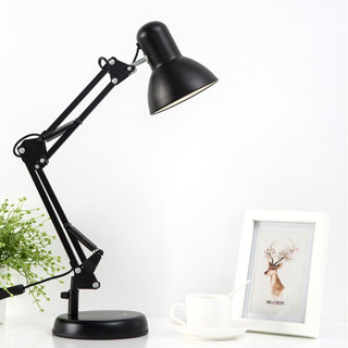 โคมไฟตั้งโต๊ะ ปรับระดับได้รอบทิศทาง สีดำ สีขาว รุ่น Table Reading lamp Adjustable with super long arm E27 MAX 60w JDS