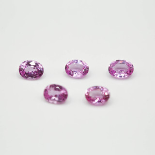 Pink Sapphire ไพลินชมพูแท้ ขนาด 4x3 มิล รูปไข่ Oval