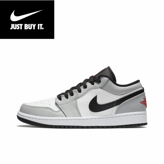 Jordan Air Jordan 1 Low light smoke grey soot Sports shoes style ของแท้ 100 %