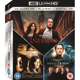 [Pre-Order] Robert Langdon 3-Movie Set (4K Blu-ray แท้)(Davinci Code/Inferno/Angels&amp;Demons)