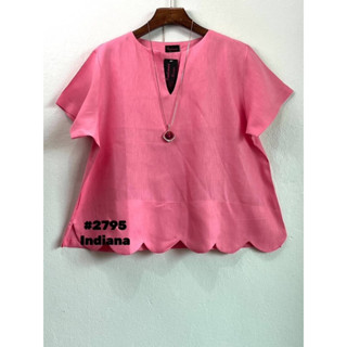 Indiana เสื้อคอกลม ผ้าลินินแท้100%