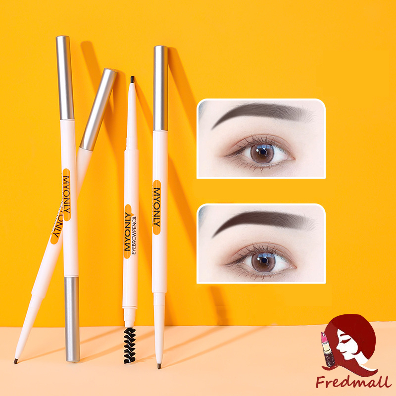 ดินสอเขียนคิ้วกันน้ำ 2 in 1 ดินสอเขียนคิ้วแบบหมุน กันน้ำดินสอเขียนคิ้ว 1.5mm