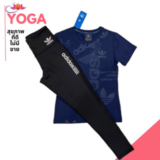 Set Yoga&amp;fitnessเสื้อ+กางเกง ชุดออกกำลังกาย ชุดวิ่ง ชุดกี่ฬา A-808