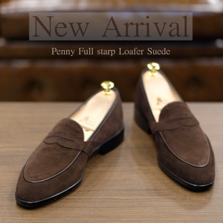 British รองเท้าหนังกลับ Premium Penny Full starp Loafer Suede (Brown)