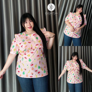 🔥Plussize🔥เสื้อคนอ้วน🔥S รอบอก(bust) 48”สะโพก(hip) 52”     M รอบอก(bust) 52”สะโพก(hip) 56”