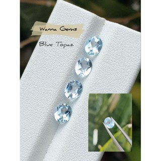 💎 พลอยบลูโทพาส สีสวย เหมาะกับการทำเครื่องประดับ / 🌸 ประมาณ 0.8-0.9 กะรัต( Blue Topaz ) 0.8-0.9 ct.