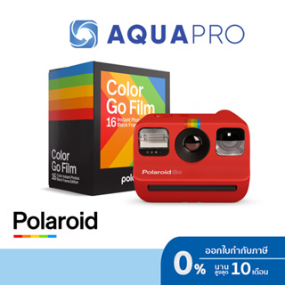 Polaroid Go (Red) Instant Camera + Polaroid Go Color Film Double Pack Instant Film Black ประกันศูนย์ไทย