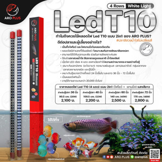 หลอดไฟ LED T10 2in1 แบบ 4 แถว  สีขาว