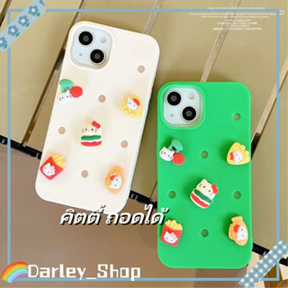 เคสไอโฟน iphone 11 14 Pro Max ถอดได้ คิตตี้ การ์ตูน เคสซิลิโคนนิ่ม  ป้องกันการตก เคส iphone 12 13 Pro Case for iPhone