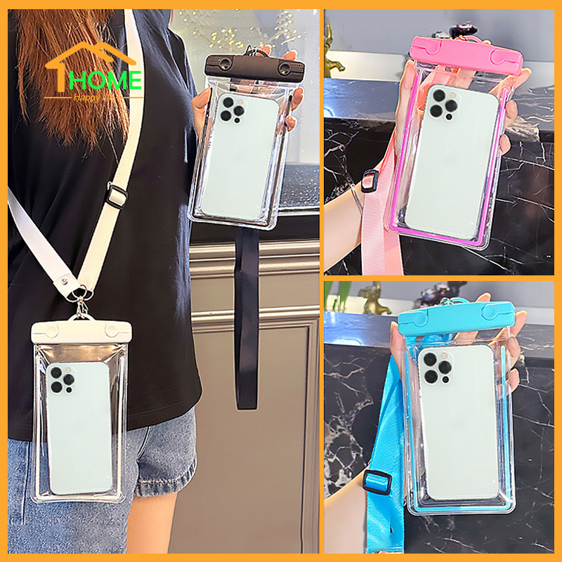 Happylife สงกรานต์ ซองกันน้ำโทรศัพท์ กระเป๋ากันน้ำ สามารถสัมผัสหน้าจอเพื่อถ่ายภาพได้