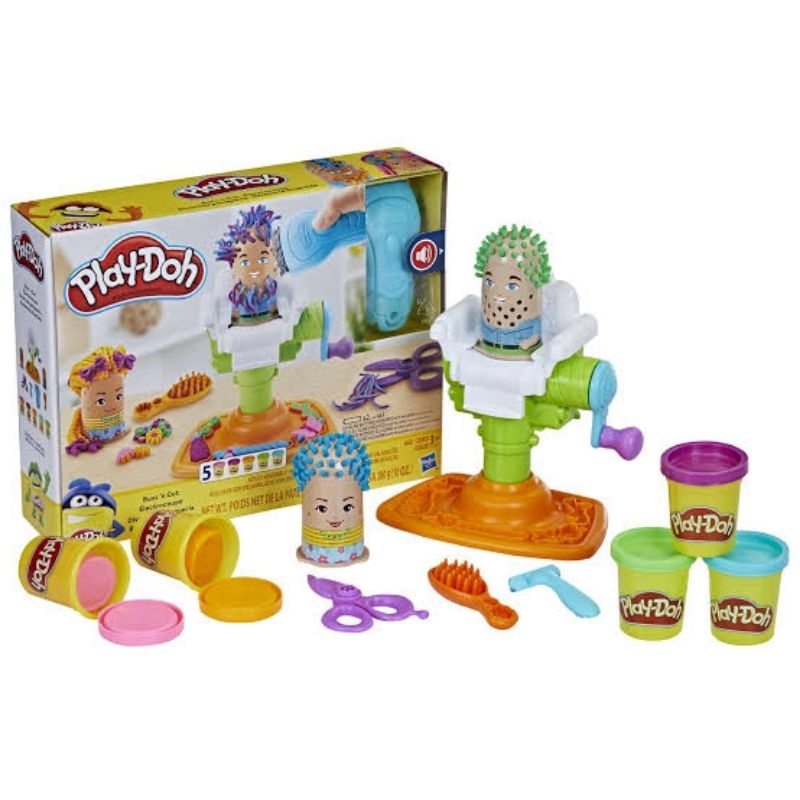 Play-Doh Buzz 'n Cut Fuzzy Pumper Barber Shop Toy with Electric Buzzer ช่างตัดผม