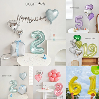 สีมาใหม่2024 ลูกโป่งตัวเลข ขนาด32” สีคริสตัลใส