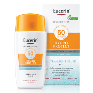 EUCERIN Sun HYDRO PROTECT ULTRA LIGHT FLUID SPF50+ 50ml. ยูเซอรีน ซัน ไฮโดร โพรเทค ฟลูอิด เนื้อบางเบา