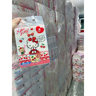 ‼️พร้อมส่ง‼️ ทิชชู่แบบยาว(ยกเเพ๊ค4ห่อ)ลายลิขสิทธิ์แท้ 100% Sanrio หนา 3 ชั้น (1 ห่อ/ 70 แผ่น)