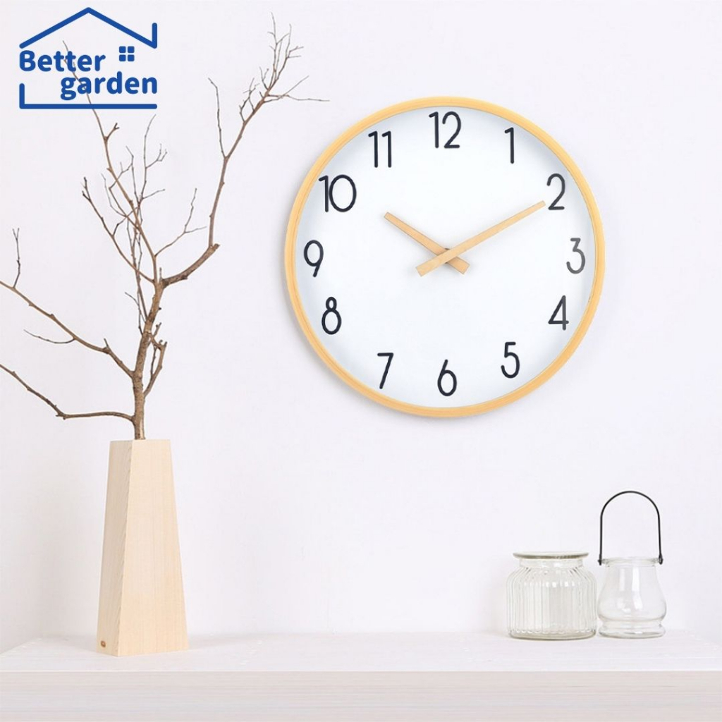 🏷️[Home] นาฬิกาไม้ นาฬิกาญี่ปุ่น ดิจิทัล นาฬิกาแบบแขวนผนัง สไตล์วินเทจ ไม้ WPC ขนาด11นิ้ว นาฬิกาติดผ