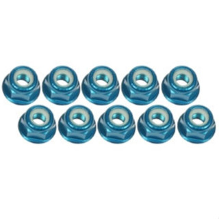 3Racing 3mm Aluminum Flanged Lock Nuts (10 Pcs) 3RAC-NF30