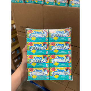 ‼️พร้อมส่ง‼️Chewy Lemonhead Tropical Candy, 0.8 Oz ลูกอมเคี้ยวหนึบรสผลไม้ ขนมนำเข้า Mexico ยกกล่อง 24 ชิ้น