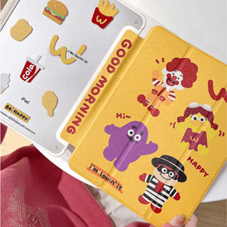 ⚡พร้อมส่ง⚡เคสไอแพด Air5 Gen9 Gen10 McDonalds อะคริลิกมีช่องใส่ปากกาด้านขวา เคสอะคริลิกสำหรับ ipad gen6 Pro11 air4 gen7