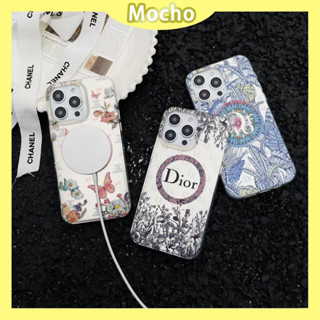 💕พร้อมส่ง💕iPhone 14 13 12 11 Pro Max เคส for เคสไอโฟน11 บางเบาพกพาง่าย แฟชั่น Dior เคสไอโฟนแม่เหล็ก เรียบง่าย Case